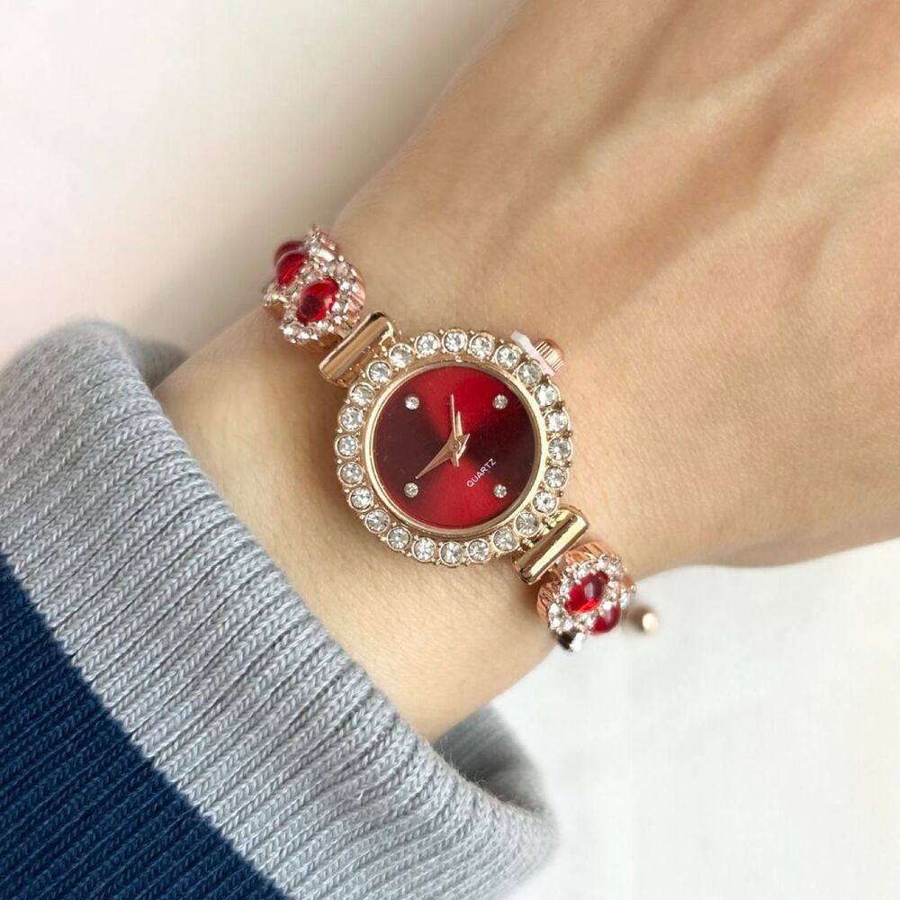 Vintage Inspired Luxury Red Watch